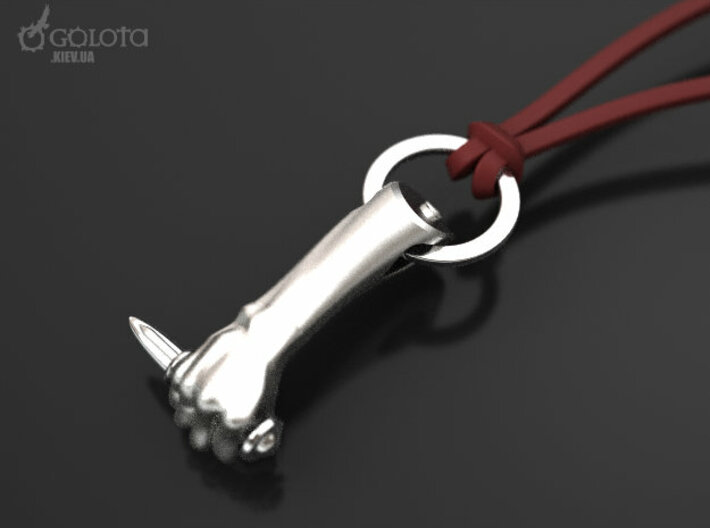 Knife-fist Pendant 3d printed 
