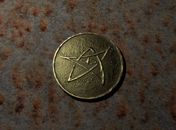 Elder Sign Coin 3d printed