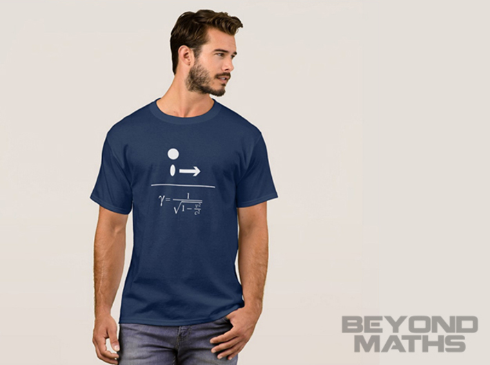 Pendant The Lorentz Factor 3d printed T-Shirt at https://www.zazzle.co.uk/beyondmaths