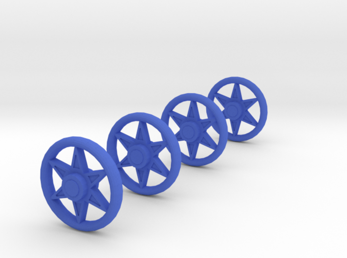 4 Spoked Wheels for a Baby Carriage 3d printed