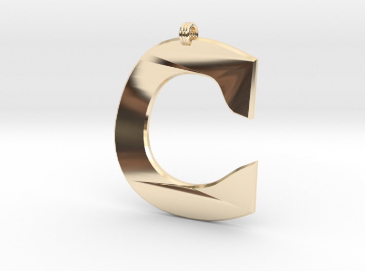 Distorted letter C 3d printed
