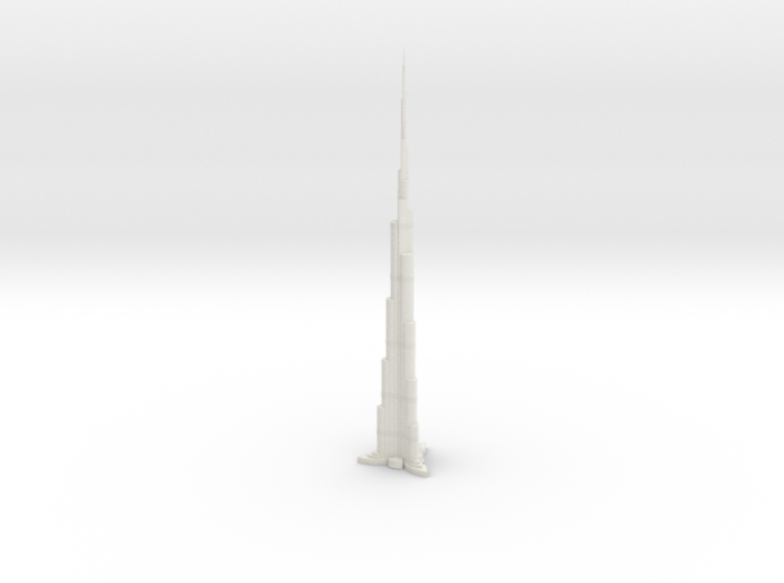 Burj Khalifa (1:2000) 3d printed Assembled model.