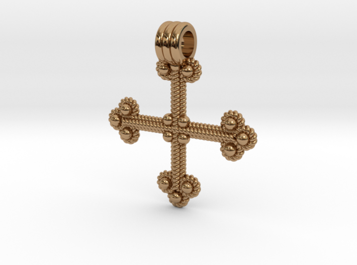 Twisted Wire Cross Pendant 3d printed