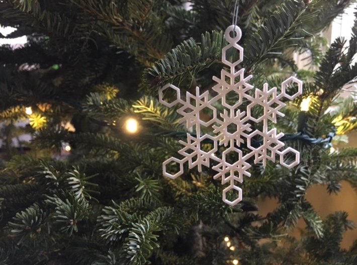 Snowflake Ornaments - One Dozen Large 3d printed Example of one of the ornaments