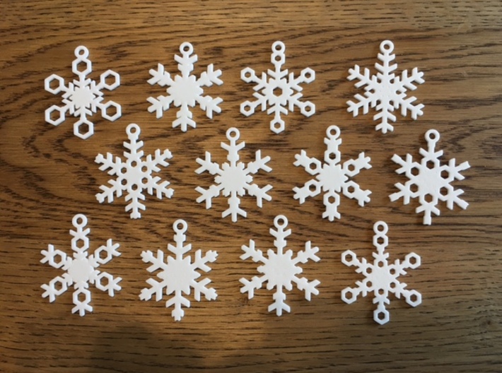 Snowflake Ornaments - One Dozen Small