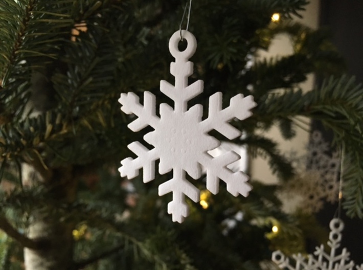 3D Printable Tiny Snowflake Ornaments - from the Snowflake Machine by  mathgrrl