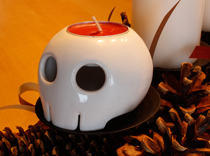 Toon Skull Tea Light Holder 3d printed