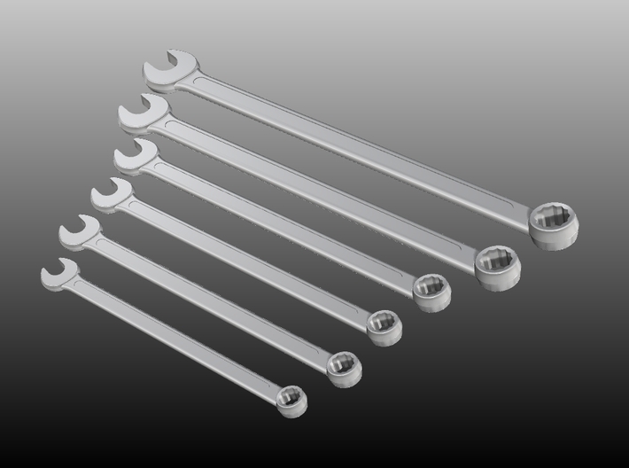 Set of Spanners - 1/10 3d printed 