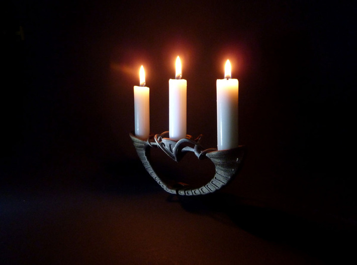 Gothic Candle Holder 3D model 3D printable