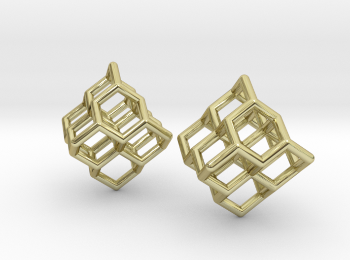 Diamond earrings 3d printed 
