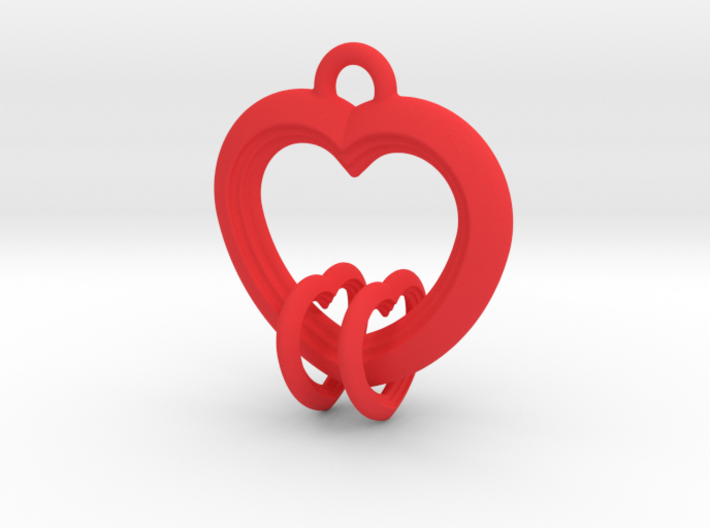 2 Hearts Linked in Love 3d printed
