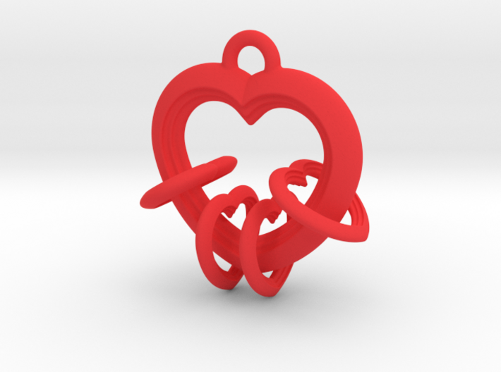 4 Hearts Linked in Love 3d printed 