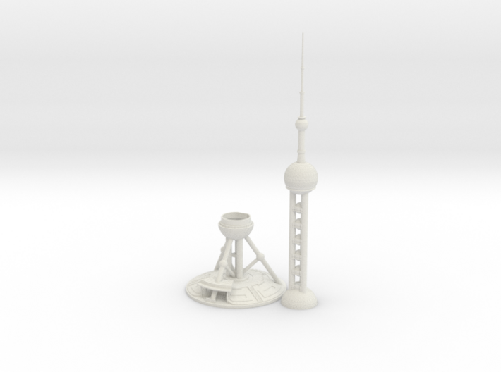 Oriental Pearl Tower (1:2000) 3d printed 