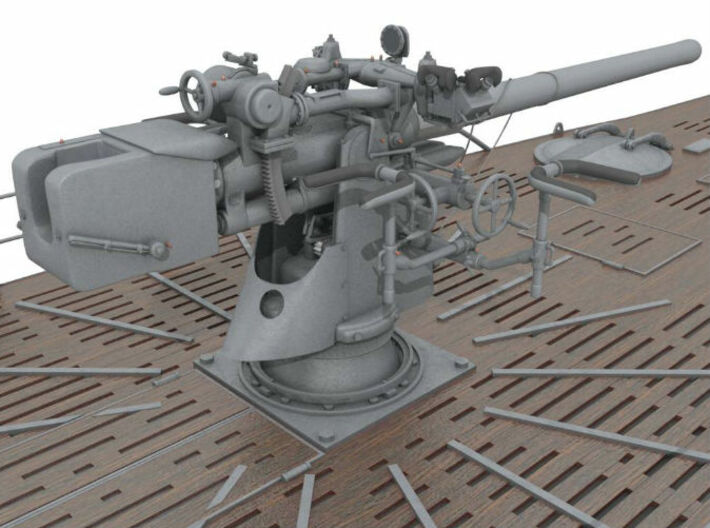 1/48 UBoot 8.8 cm SK C/35 Naval Deck Gun 3d printed 