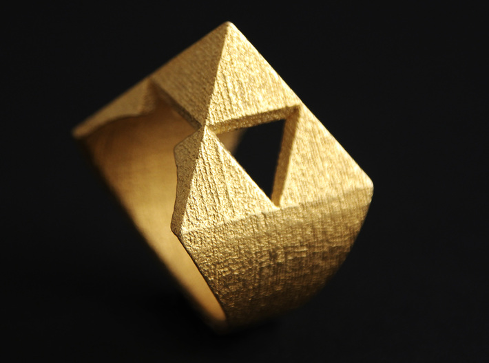 Triforce Ring 3d printed