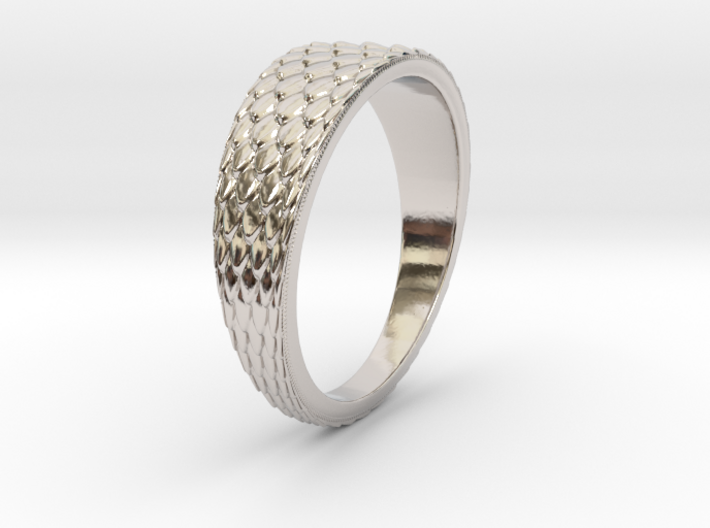 Dragon Skin Ring 3d printed