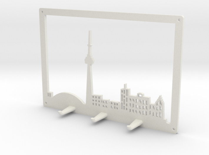 Toronto Skyline - Key Chain Holder With Border 3d printed 