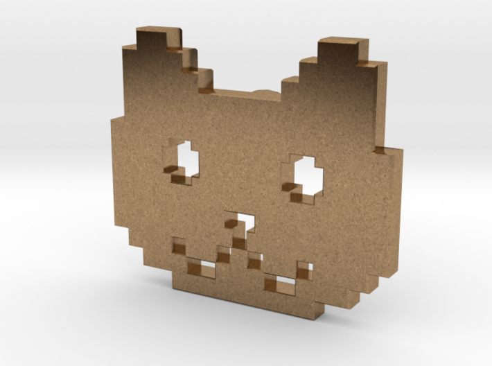 Retro Pixel Cat Pendant 3d printed