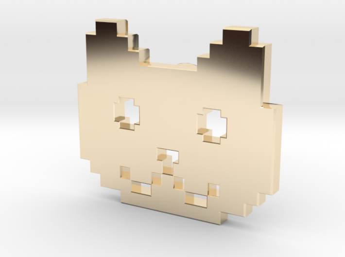 Retro Pixel Cat Pendant 3d printed