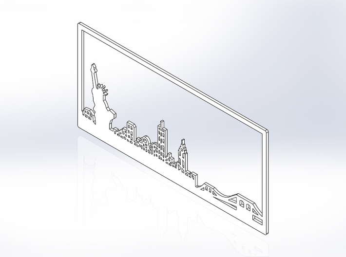 New York Skyline - 5.5 X 11.5 (L) 3d printed 