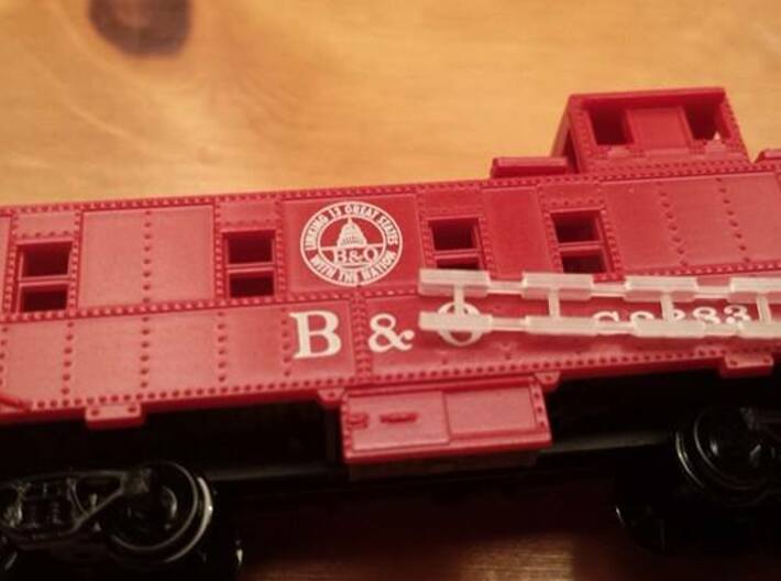 N Scale Caboose Window Shades 3d printed 