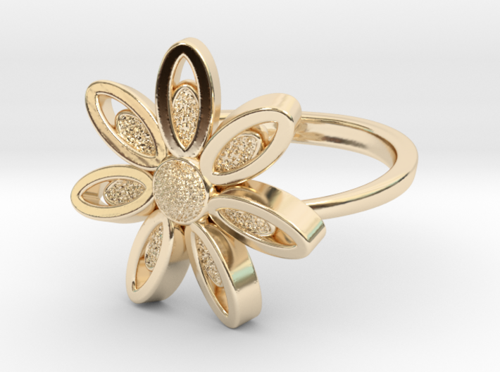 Spring Blossom -Ring 3d printed