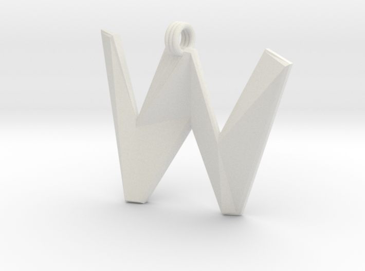 Distorted letter W 3d printed