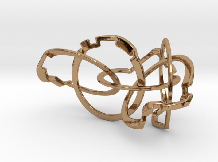 Olympic Puzzle Ring metal 3d printed 