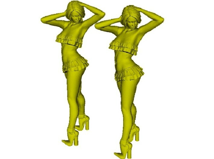 1/24 scale nose-art striptease dancer figure A x 2 3d printed
