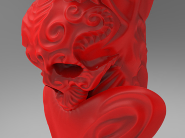 "BeMine" Valentine Flower Vase  3d printed (as the piece may appear in Coral Red Strong & Flexible)