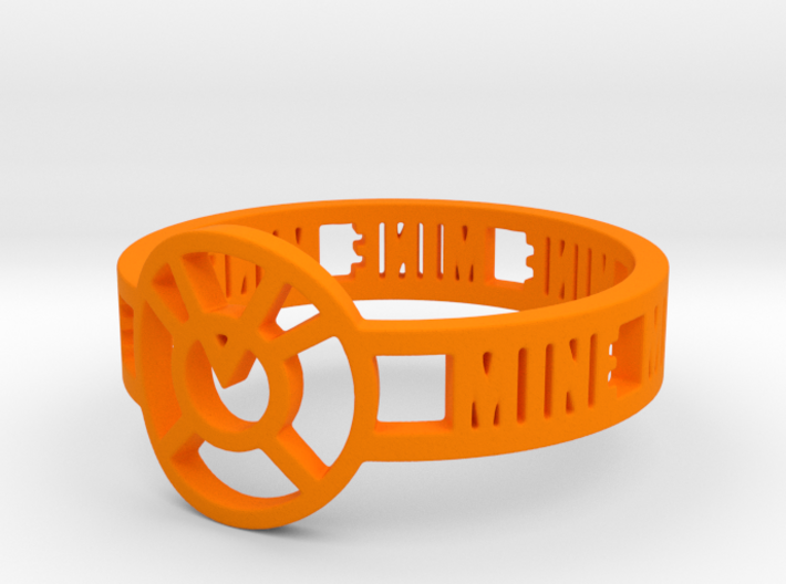Orange Lantern Oath Ring 3d printed