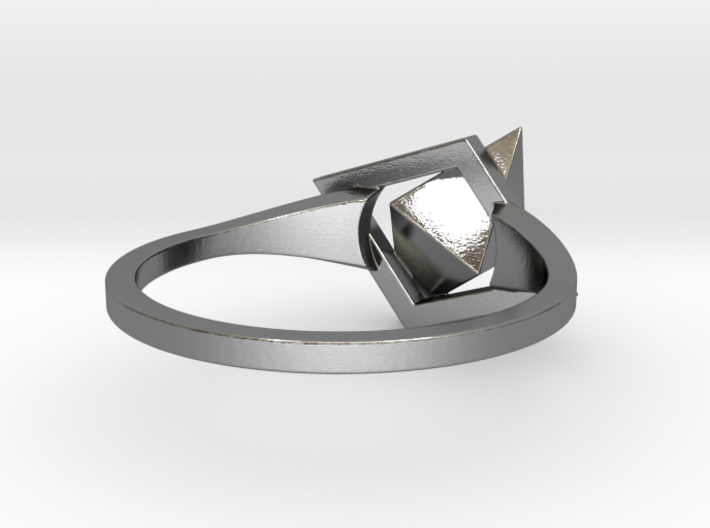 Female Ring-Crystal S B 3d printed 