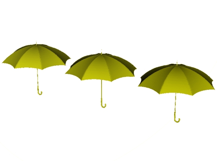 1/18 scale rain umbrellas x 3 3d printed