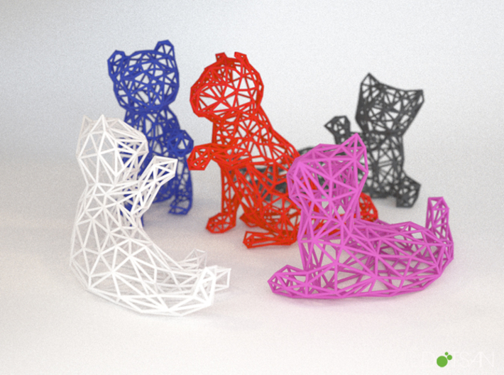 3D Wire Kitten (Not Exploding Kittens) 3d printed 