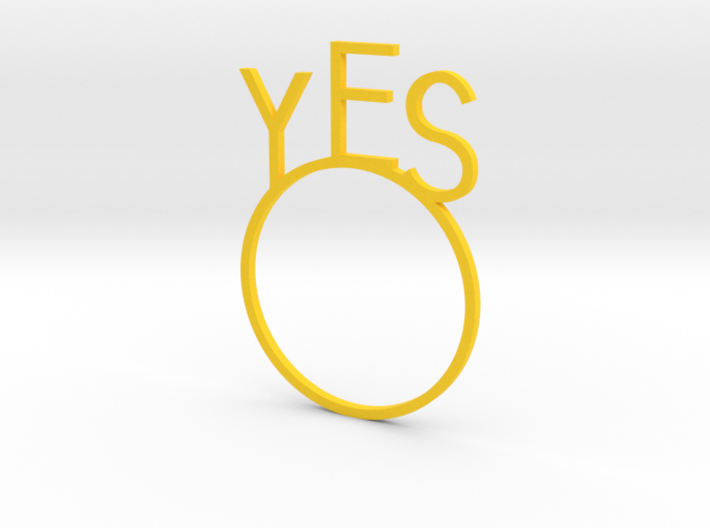 YES [LetteRing© Serie] 3d printed