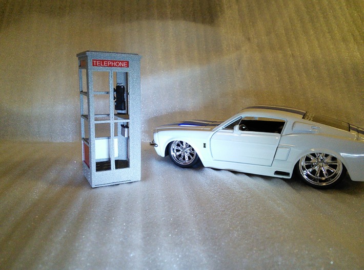 Telephone Booth, 1/32 Scale 3d printed Looks good beside 1967 Shelby GT-500.