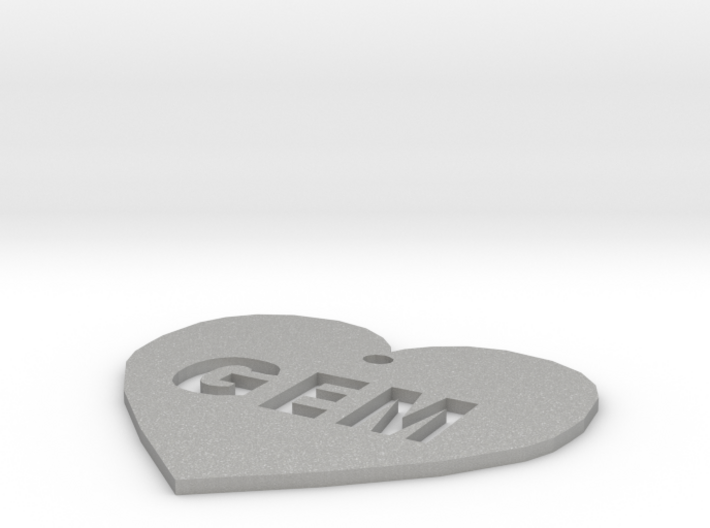 Heart Name Tag Extra Large (3&quot;) 3d printed