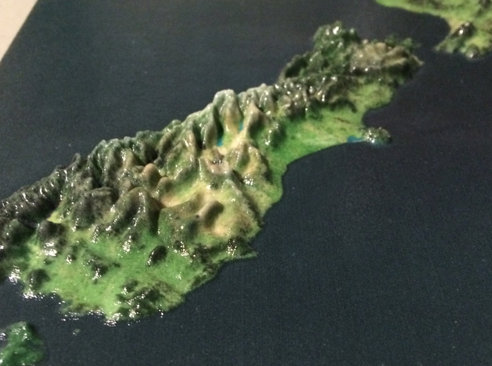 New Zealand Map 3d printed