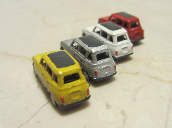 Renault 4 Hatchback 1:160 scale (Lot of 2 cars) 3d printed 2 cars only in this lot, Paint not included