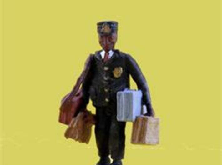 S Railroad PORTER w Luggage Figure 3d printed This Busy Porter is Loaded with Passenger Luggage