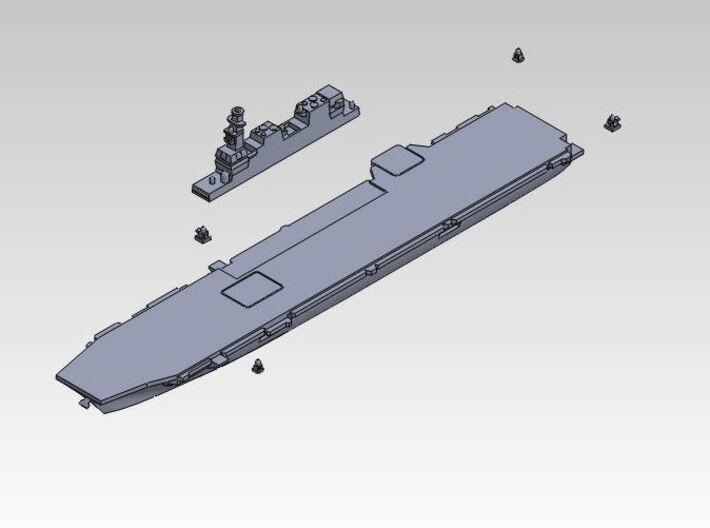 30SJ01a 1:3000 multipart 22DDH Izumo - Hull 3d printed ASSEMBLY