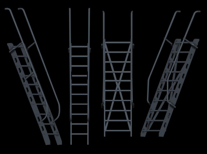 1/96 Germany Typical Ladders SET 3d printed 