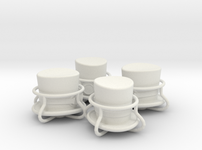 4x top hat and goggles tire valve caps 3d printed 