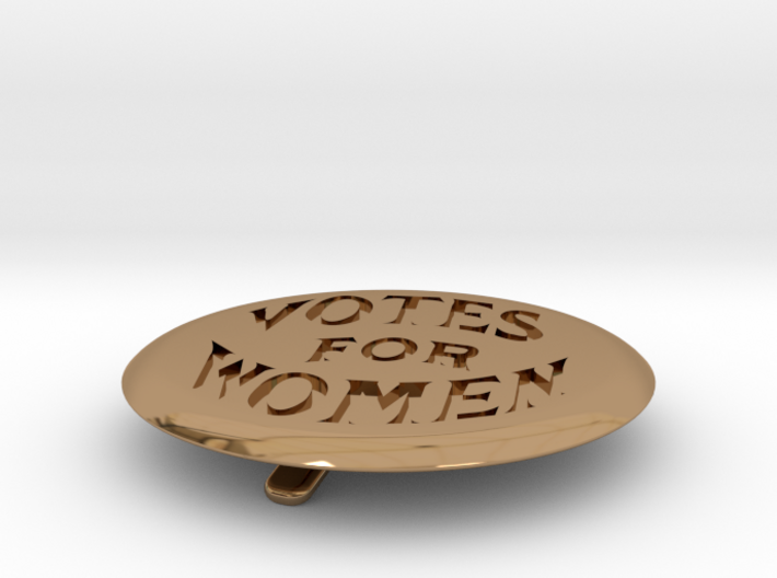 Engraved Votes For Women Clip Button 3d printed 