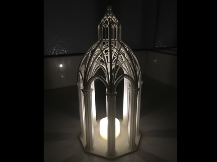 Gothic Chapel 2 Upper 3d printed Chapel 2 lit with LED candle