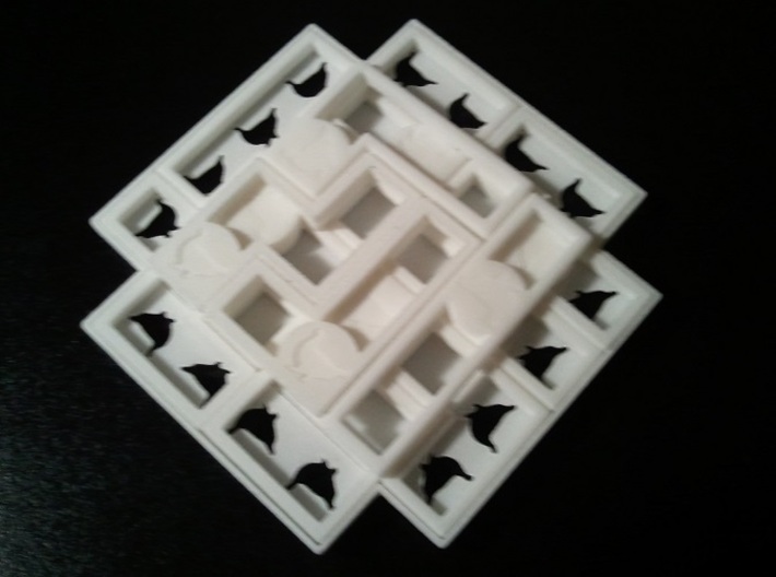 Ptarmigan Three Layer Puzzle 3d printed The Solution