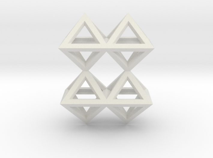 8 Pendant. Perfect Pyramid Structure. 3d printed