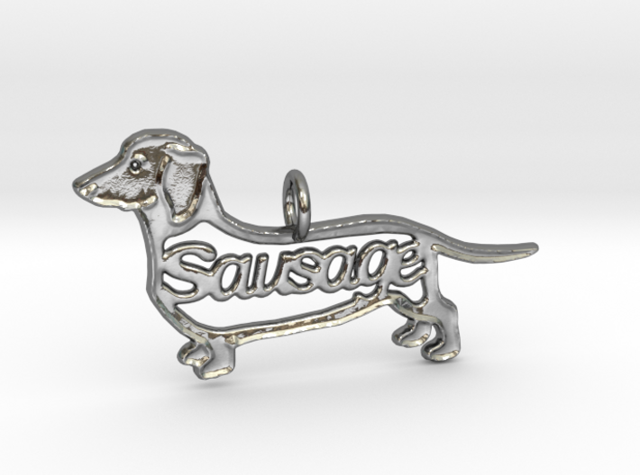 Dachshund Sausage Dog Pendant or keychain 3d printed