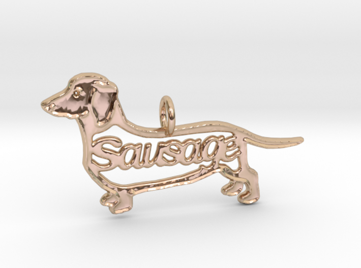 Dachshund Sausage Dog Pendant or keychain 3d printed