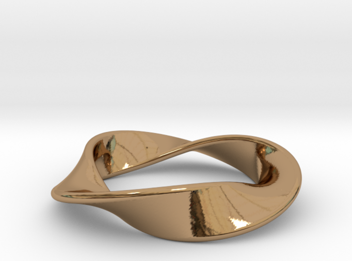 Moebius Strip Pendant (1.5 turns) 3d printed